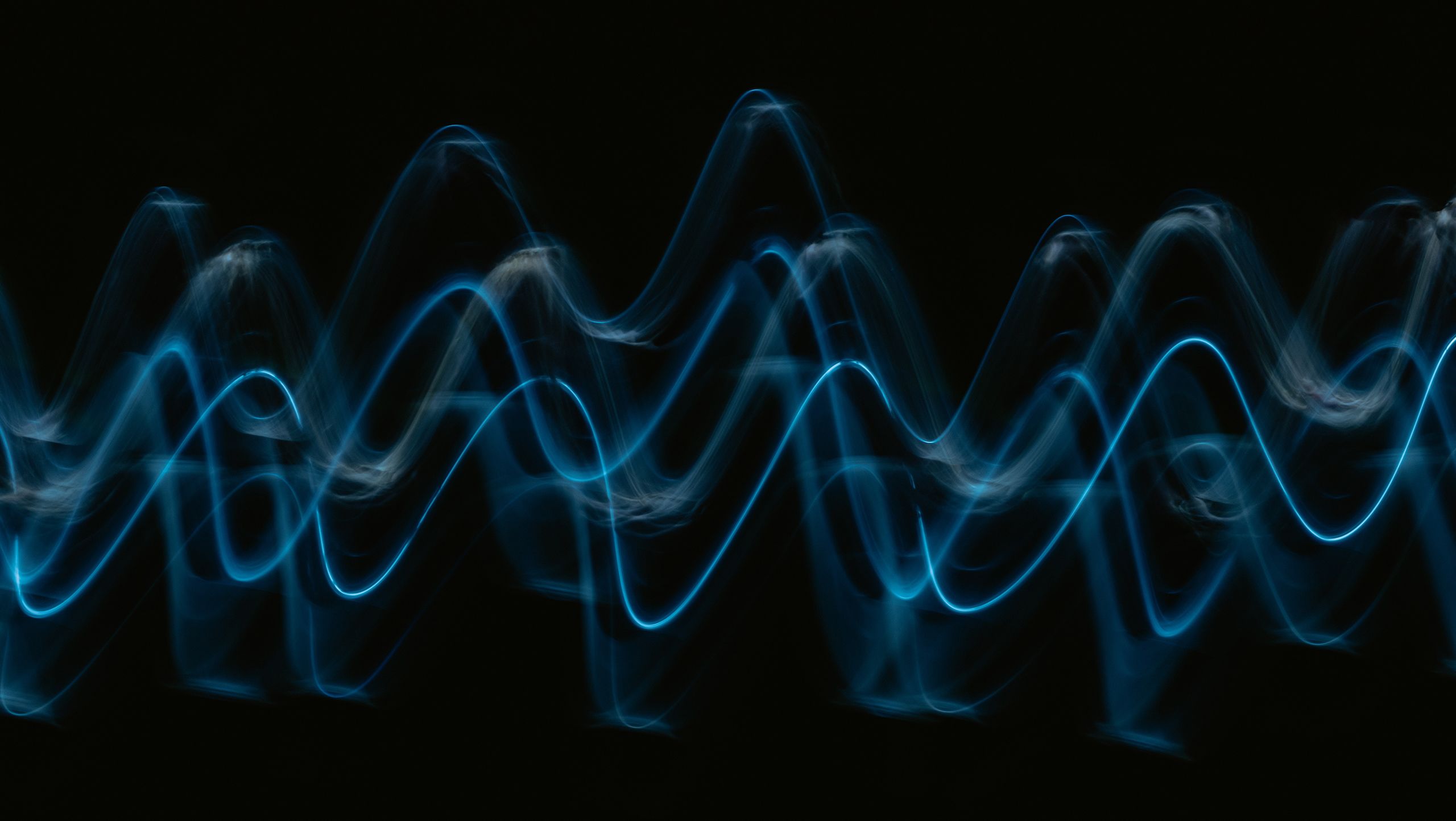 Colourful vibrating sound waves