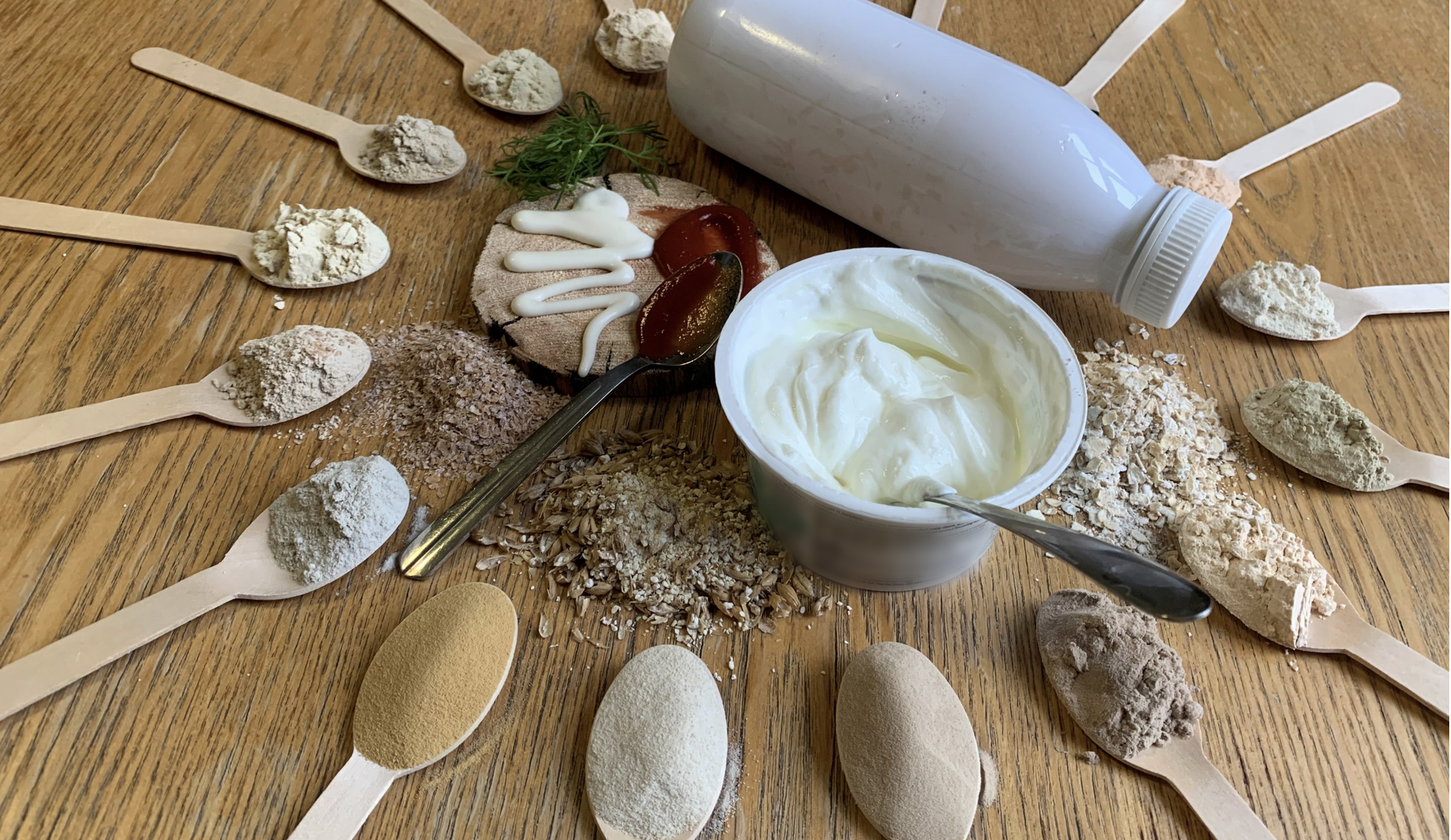 A spread of different testing protein types developed at Leeds