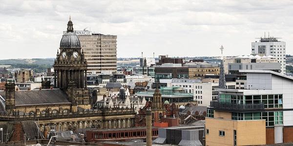 Leeds skyline with the town hall.