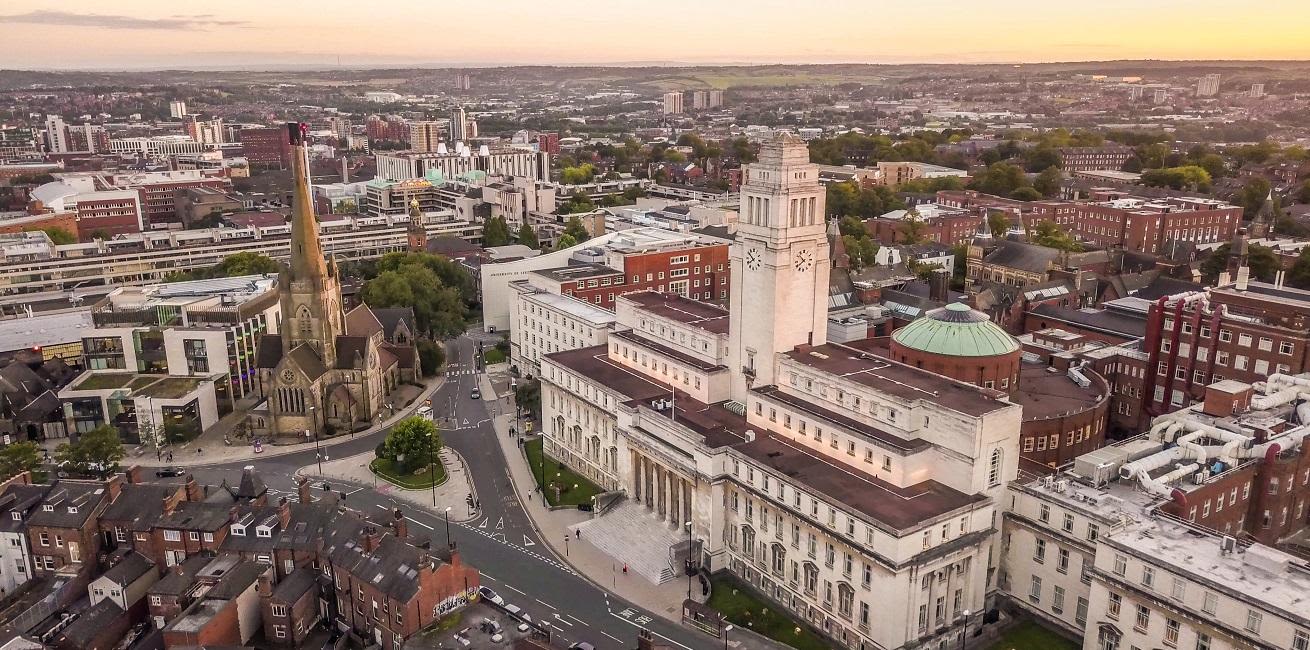 Aerial photo of the Parkinson Building.