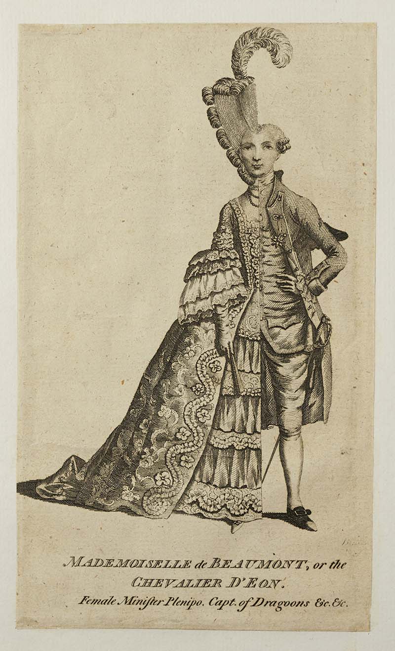 Drawing of Chevalier D'Eon. Described under the heading Chevalier D'Eon.