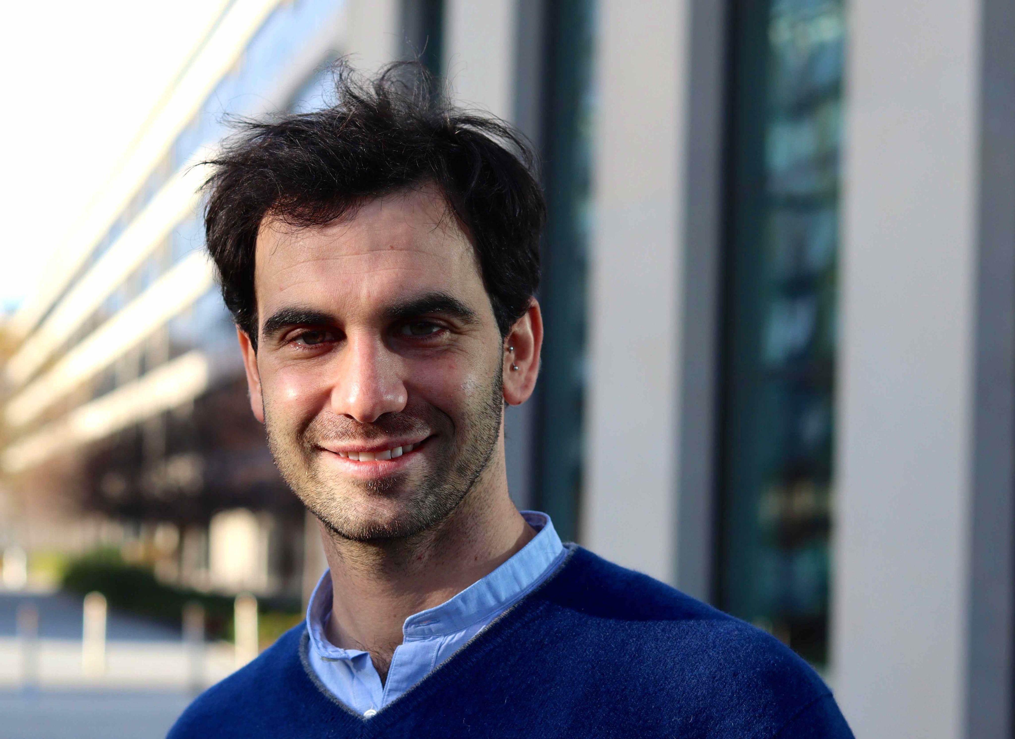 Picture of Edoardo Bono at the NEXUS Building on campus
