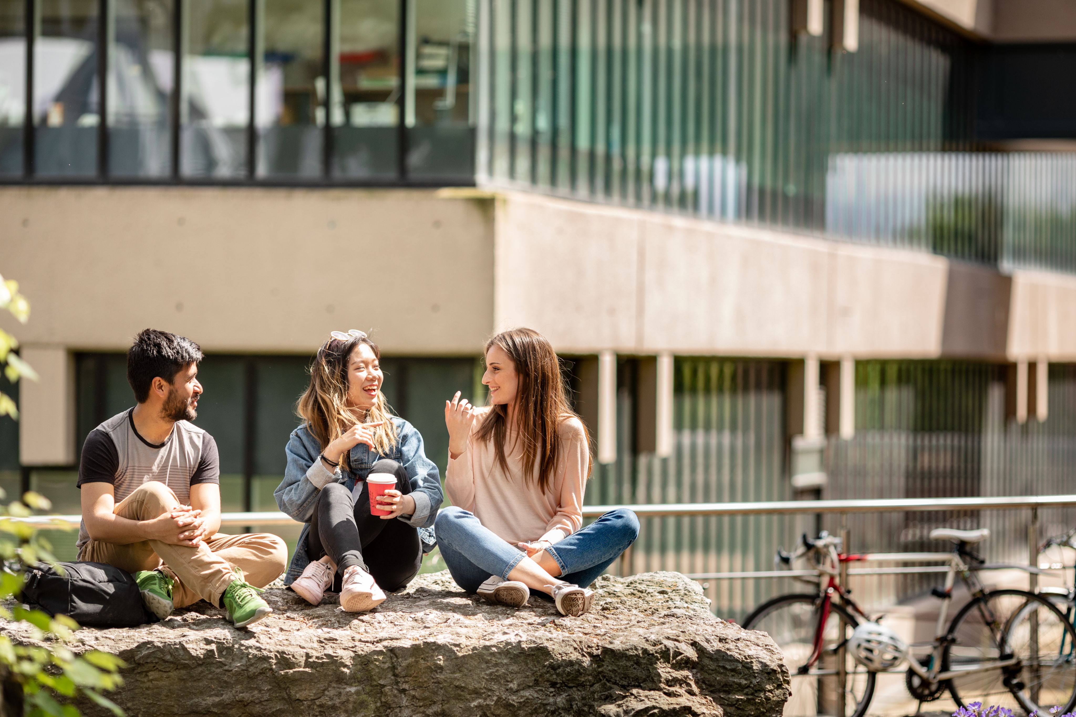 Students outside EC Stoner building