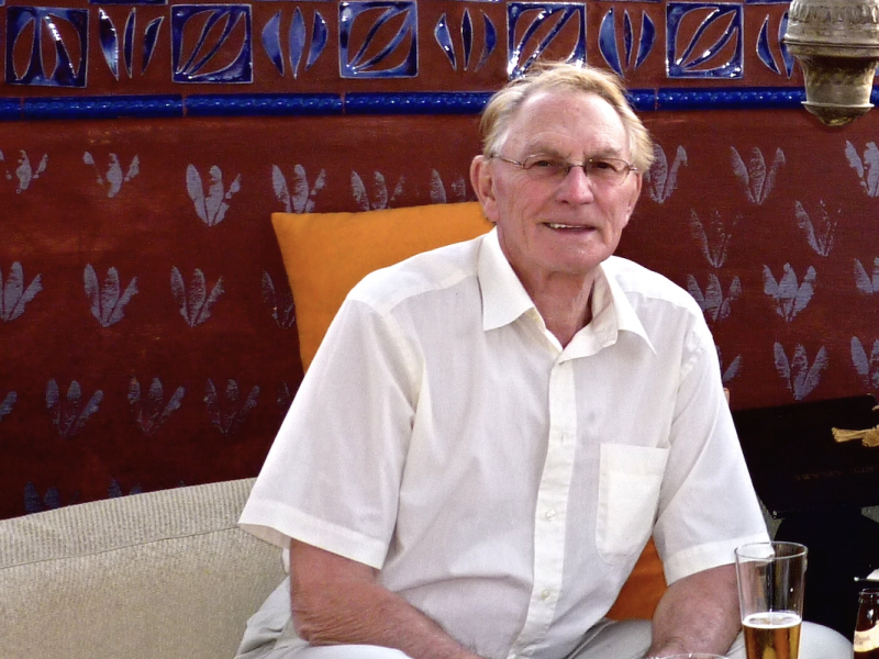 Dr Schofield smiles at camera