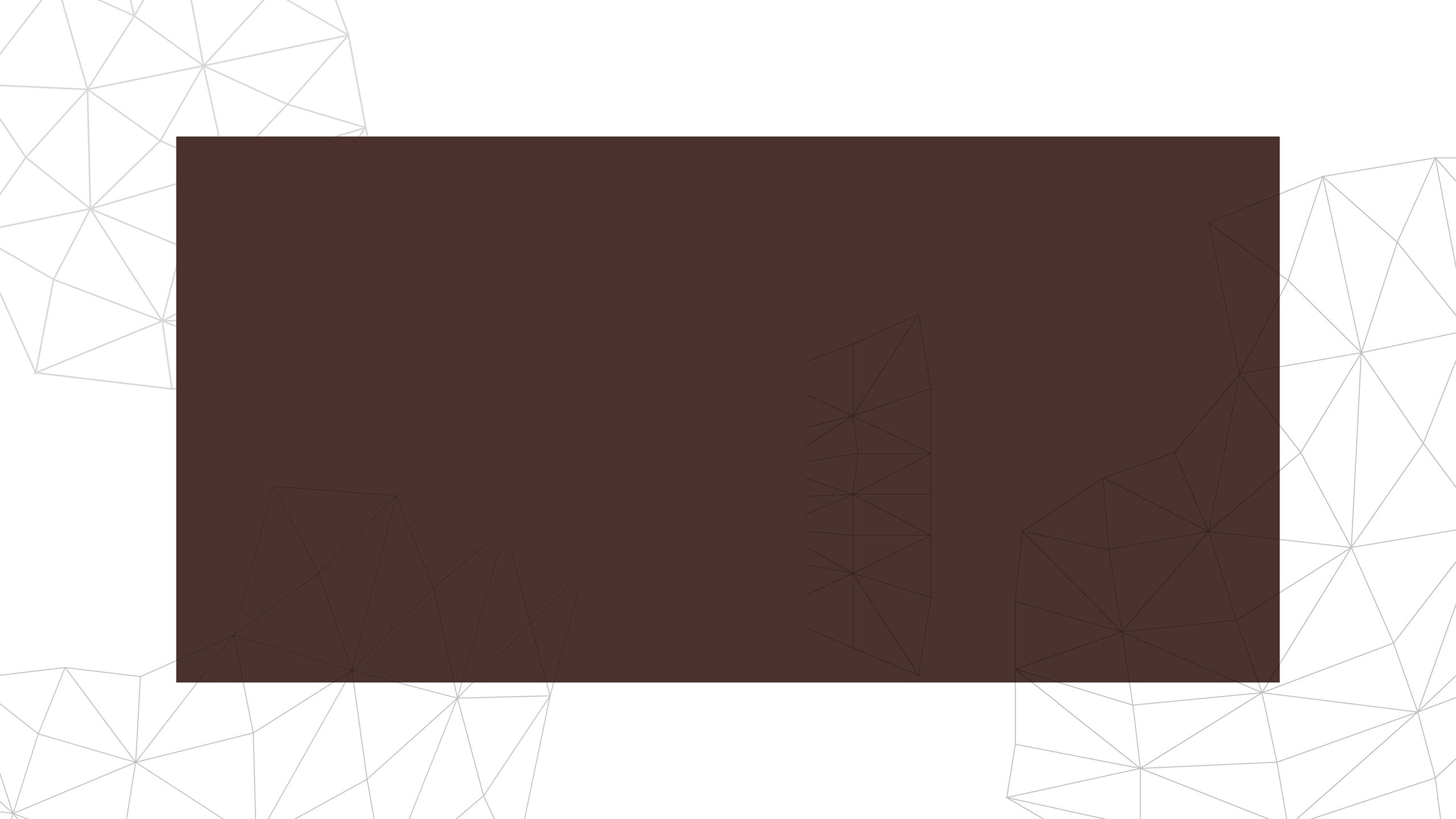 Decorative triangular shapes surrounding a brown square.