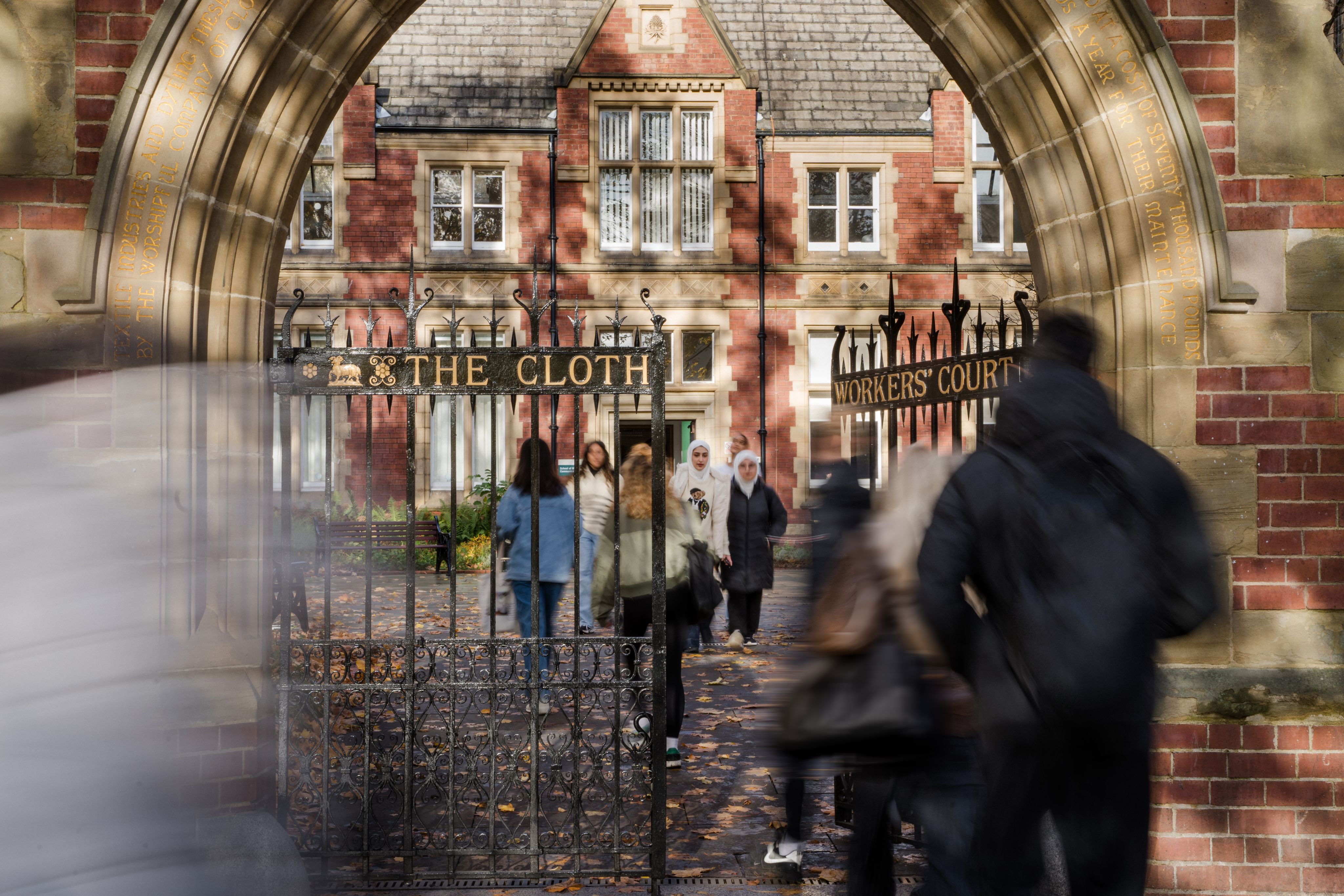 Clothworkers Court entrance at the University of Leeds
