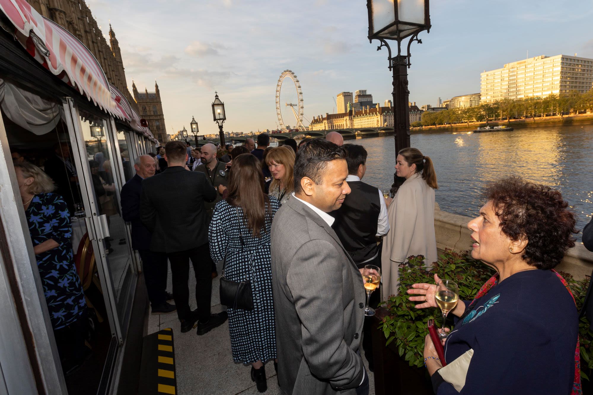 mingling at the House of Lords in the evening