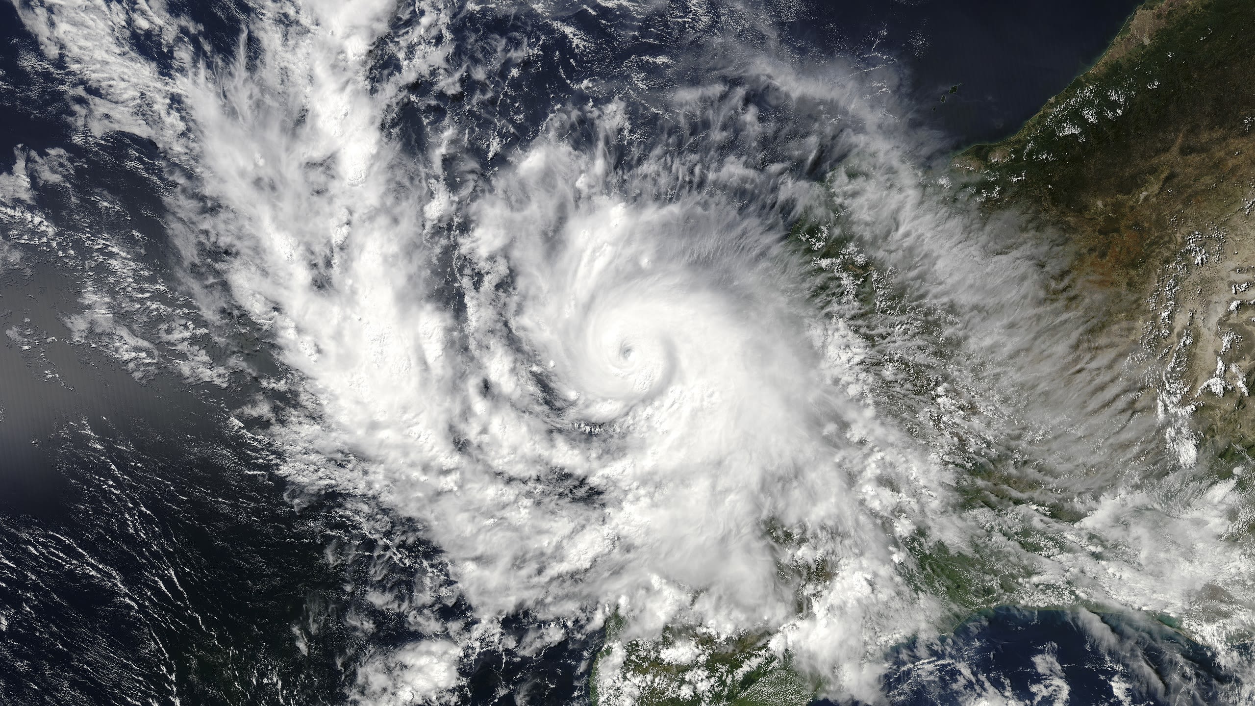 Satellite image of a storm