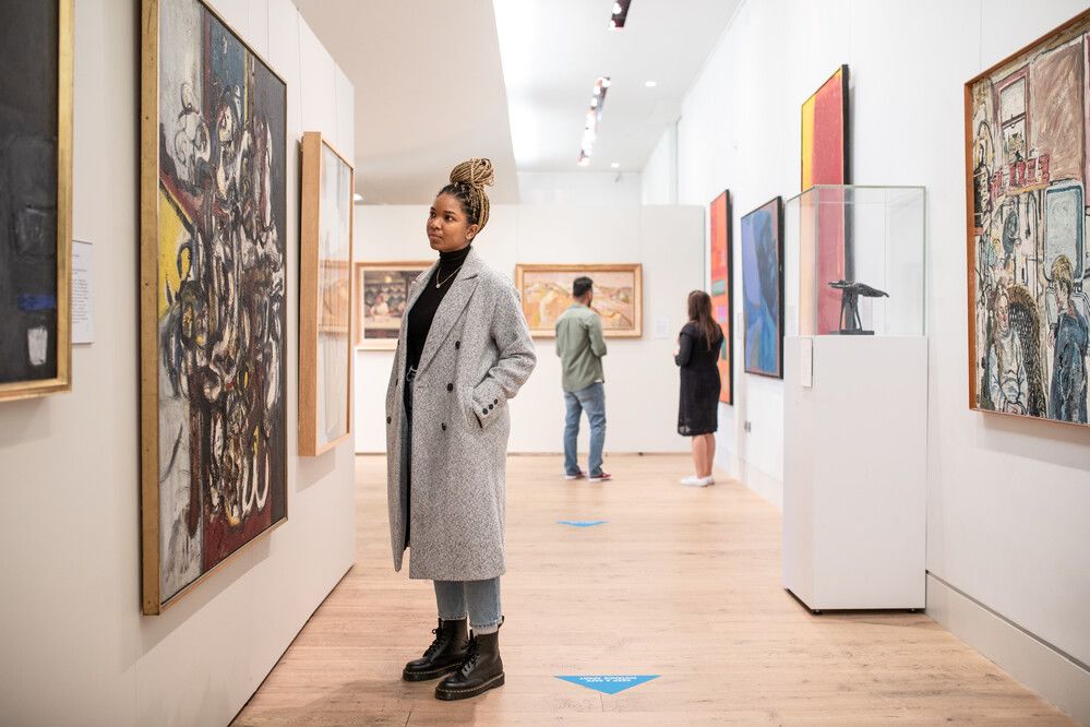 visitors in the Stanley & Audrey Burton Gallery