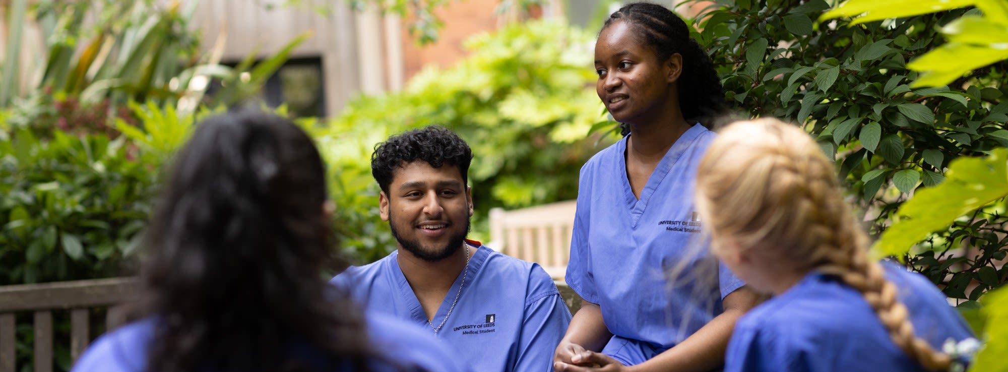 medical students on campus