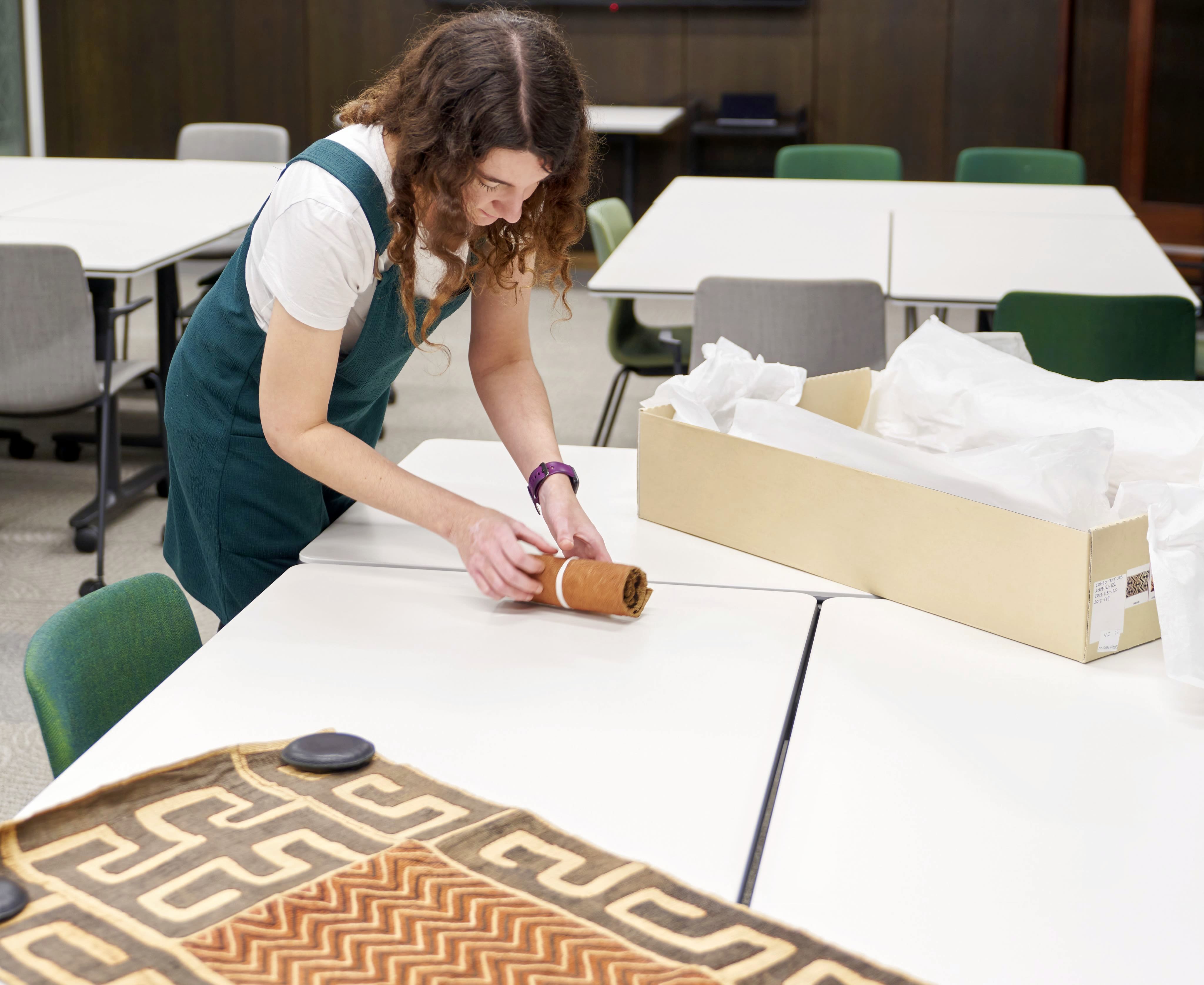 Student in special collections