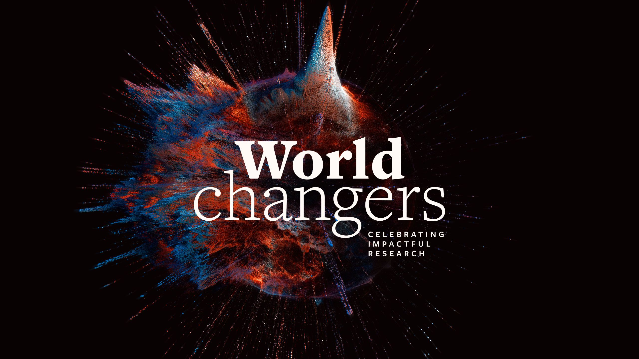 The World changers logo on top of an explosion of colours